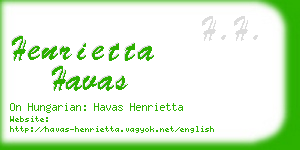 henrietta havas business card